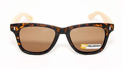 Bamboo Wooden Unisex Polarized Sunglasses-Tortoise,brown&Wooden 100% UV400