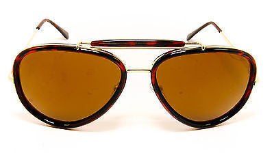 Classic Aviator Style with Revo Mirrored Lenses Sunglasses. Tortoise 100% UV400