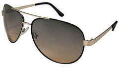 Aviator Metal Rim Modern Style Fashion Unisex Sunglasses. Black.100% UV400