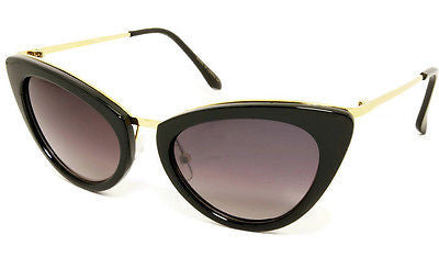 Cat-eye Acetate Black Women Sunglasses. Black 100% UV400