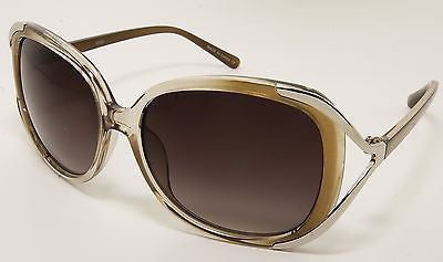 Clear Green Silver Metal  Modern Women Sunglasses.100% UV400