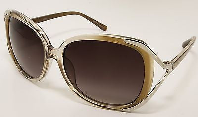 Clear Green Silver Metal  Modern Women Sunglasses.100% UV400