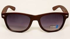 Modern Wood Style Wayfarer Fashion Red Sunglasses. 100% UV400