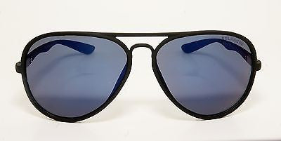 Black Aviator Blue Revo Lens Modern Style Fashion Unisex Sunglasses.100% UV400
