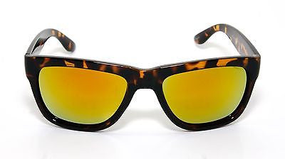 Mirror Lenses Square UnisexSunglasses 100% UV400 - Tortoise