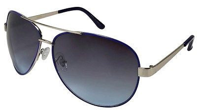 Aviator Men Women Metal Rim Modern Style Fashion Sunglasses. Blue.100% UV400
