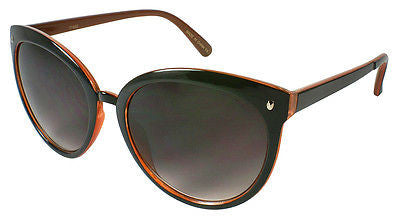 Black & Orange Cateye Sunglasses women modern 100% UV400
