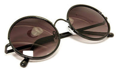 Indie Style Round Black Sunglasses 100%UV400