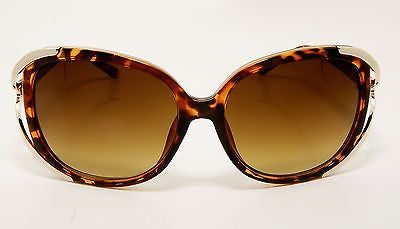 Tortoise Gold  Metal  Modern Women Sunglasses.100% UV400
