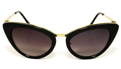 Cat-eye Acetate Black Women Sunglasses. Black 100% UV400