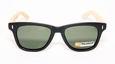 Wood Sunglasses, Polarized Lens -Black&Wooden,100%UV400(Free Pouch)