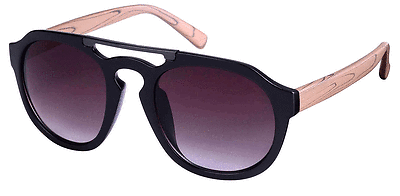 Wood Patterned Aviator Modern Style Fashion Sunglasses. Black.100% UV400