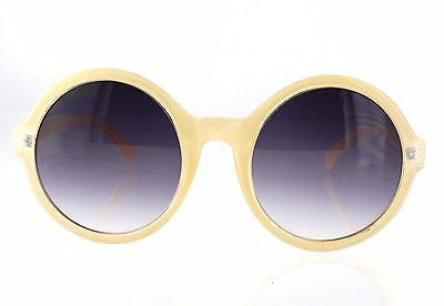 Round Style White Sunglasses 100%UV400