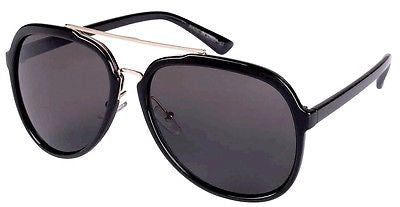 Aviator Modern Style Fashion Sunglasses. Black.100% UV400