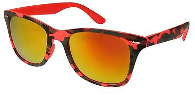 Modern Red Army Printed  Wayfarer Women Fashion Sunglasses. 100% UV400