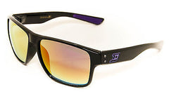 Black Purple Revo Lens Modern Square Sunglasses for Men