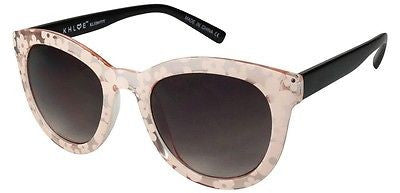 Clear, Light Pink Flowers Modern Style Women Sunglasses 100% UV400