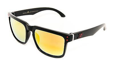 Mirror Lenses Black Square Unisex Sunglasses. 100% UV400