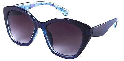 Blue Flower Modern Style Fashion Women Sunglasses. 100% UV400