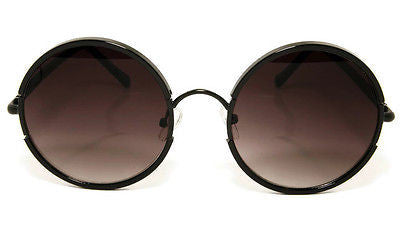Indie Style Round Black Sunglasses 100%UV400