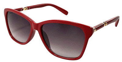Hot Red Modern Style Women Fashion Sunglasses. Dark Brown. 100% UV400