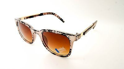 Vintage Retro Wayfarer Washed Pattern Square Sunglasses. 100% UV400