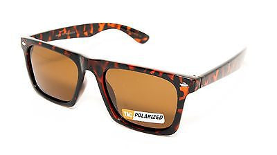 Polarized Square Wayfarer Sunglasses - Tortoise, Leopard Brown 100% UV400