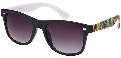 Modern Style Wayfarer Patterned Sunglasses. 100% UV400