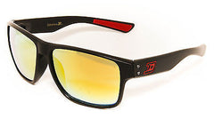 Black and Red Revo Lens  Modern Square Sunglasses for Men