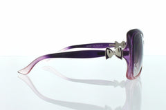 Purple Side Bow Design Modern Butterfly Women Sunglasses.100% UV400