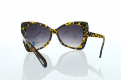 Yellow Tortoise Cateye Women Sunglasses. 100% UV400