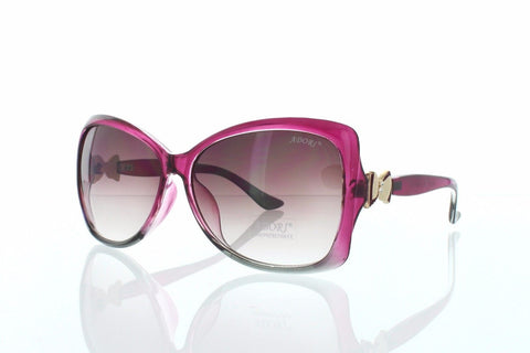 Violet Side Bow Design Modern Butterfly Women Sunglasses.100% UV400