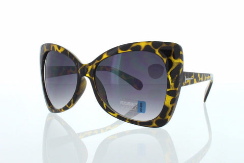 Yellow Tortoise Cateye Women Sunglasses. 100% UV400