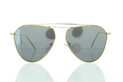 Flat Gold Tear Aviator Sunglasses with Black Lens 100% UV400 …
