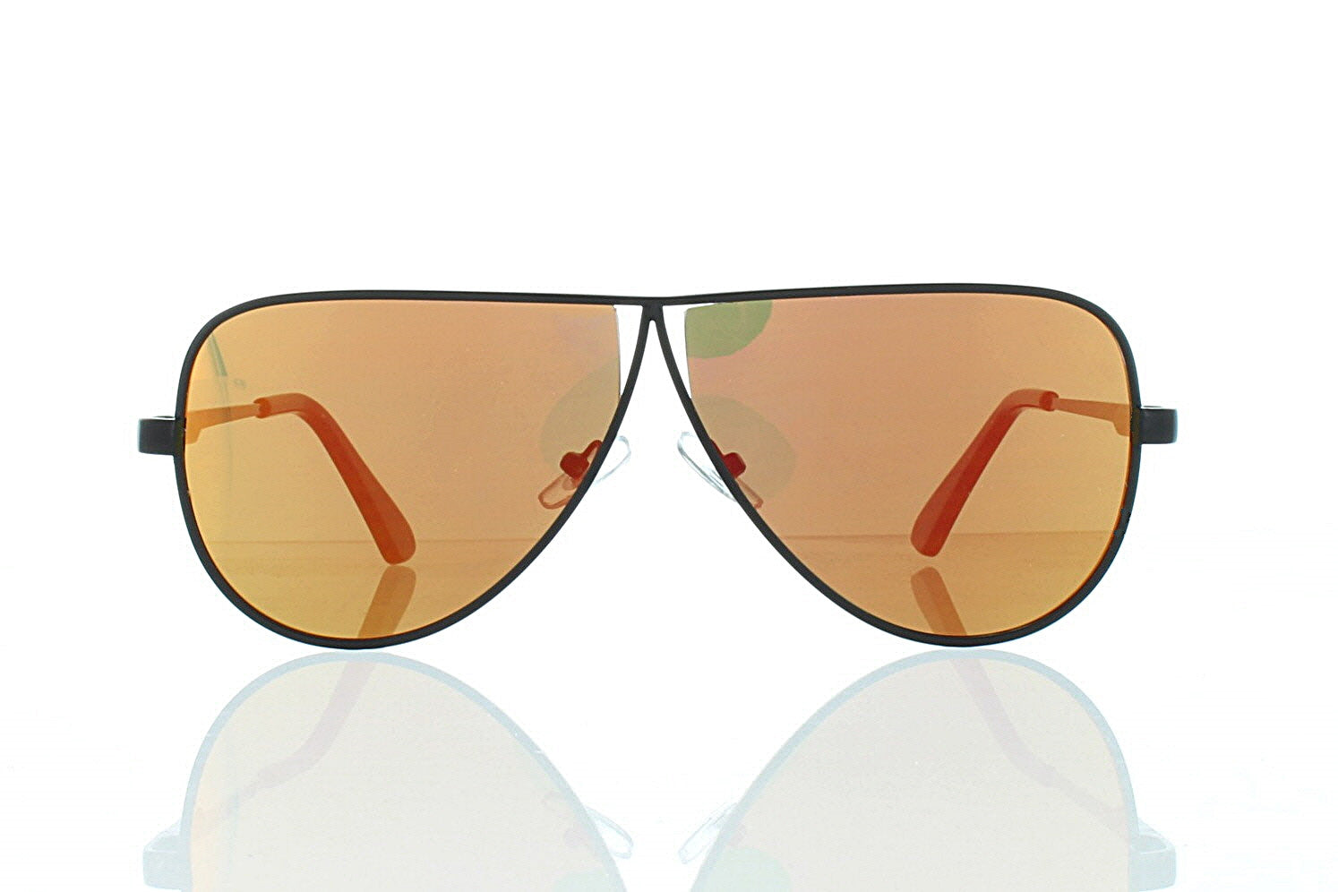 Flat Tear Drop Aviator Sunglasses with Orange Lens 100% – STYLE MASTER