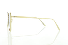 Flat Gold Tear Aviator Sunglasses with Green Lens 100% UV400