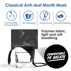 STYLE MASTER 5pcs Anti Pollution Dust Mask Face Mouth Mask Washable and Reusable Mask for Cycling, Camping